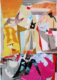 Dalla serie "La Creazione", Ingresso del Paradiso Terrestre, 2001, tecnica mista su carta, cm 31x21,5